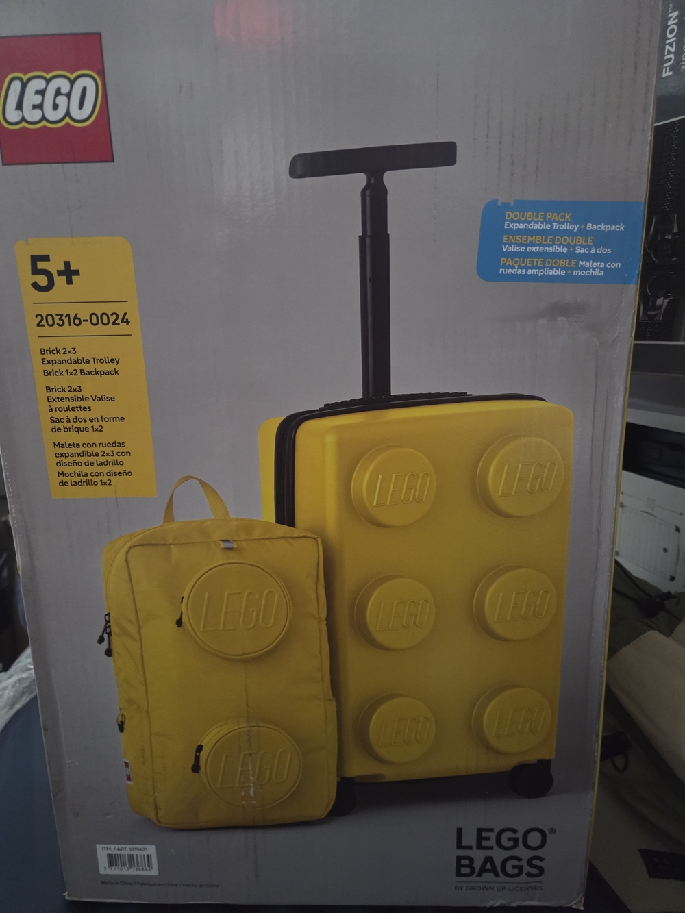 Lego Yellow Brick Suitcase and Backpack Travel Set - Picture 2 of 2